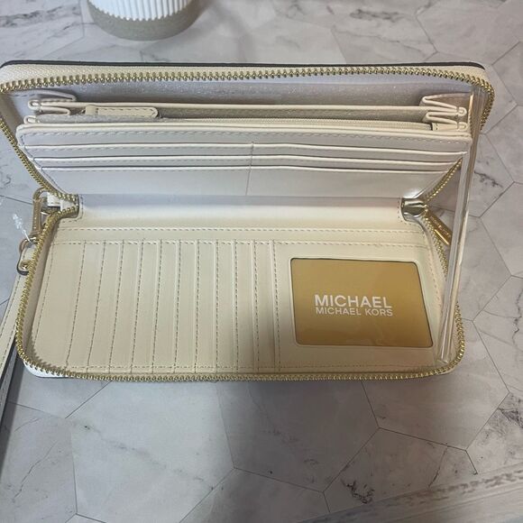 Michael Kors Continental Zip Wallet Wristlet Calf Hair - Picture 3 of 7